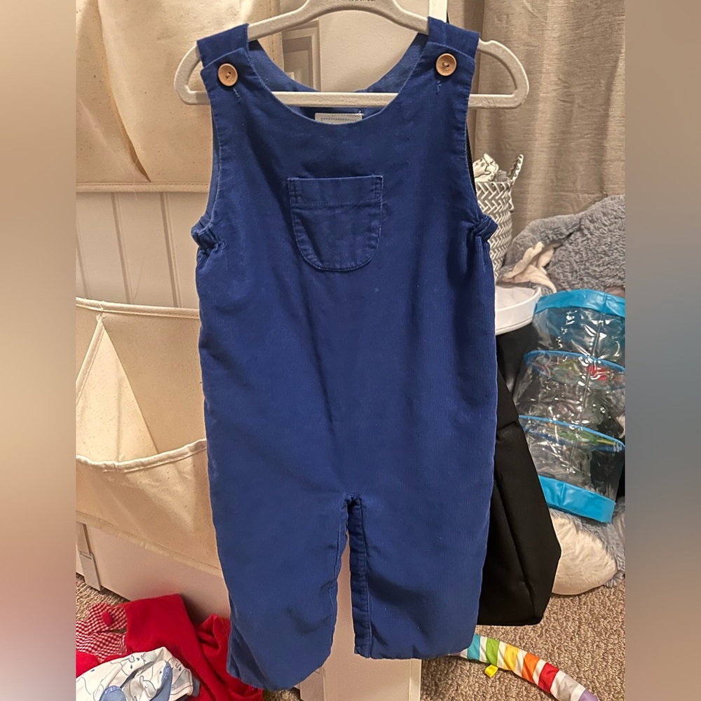 Little English Campbell Overall blue corduroy 12m NWOT